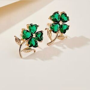 Four-Leaf Clover Earrings Post Earrings